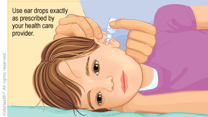 Illustration: How to give ear drops