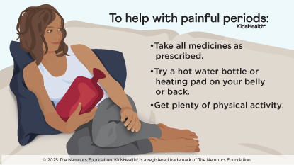 Girl with hot water bottle