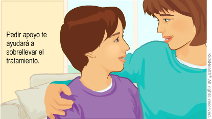 Pedir apoyo te ayudará a sobrellevar el tratamiento.