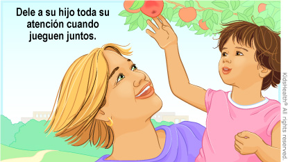 Dele a su hijo toda su atención cuando jueguen juntos.